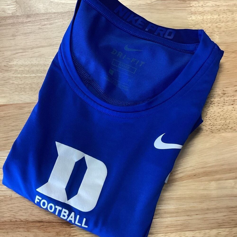 Men’s Nike‎ Pro Duke Blue Devils Fitted Performance Tee - Royal - small